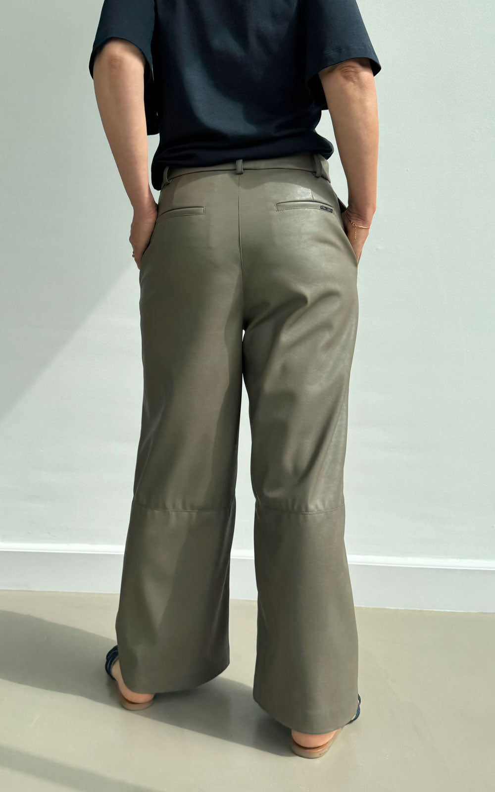 CHARLIE LEATHER WIDE LEG PANTS