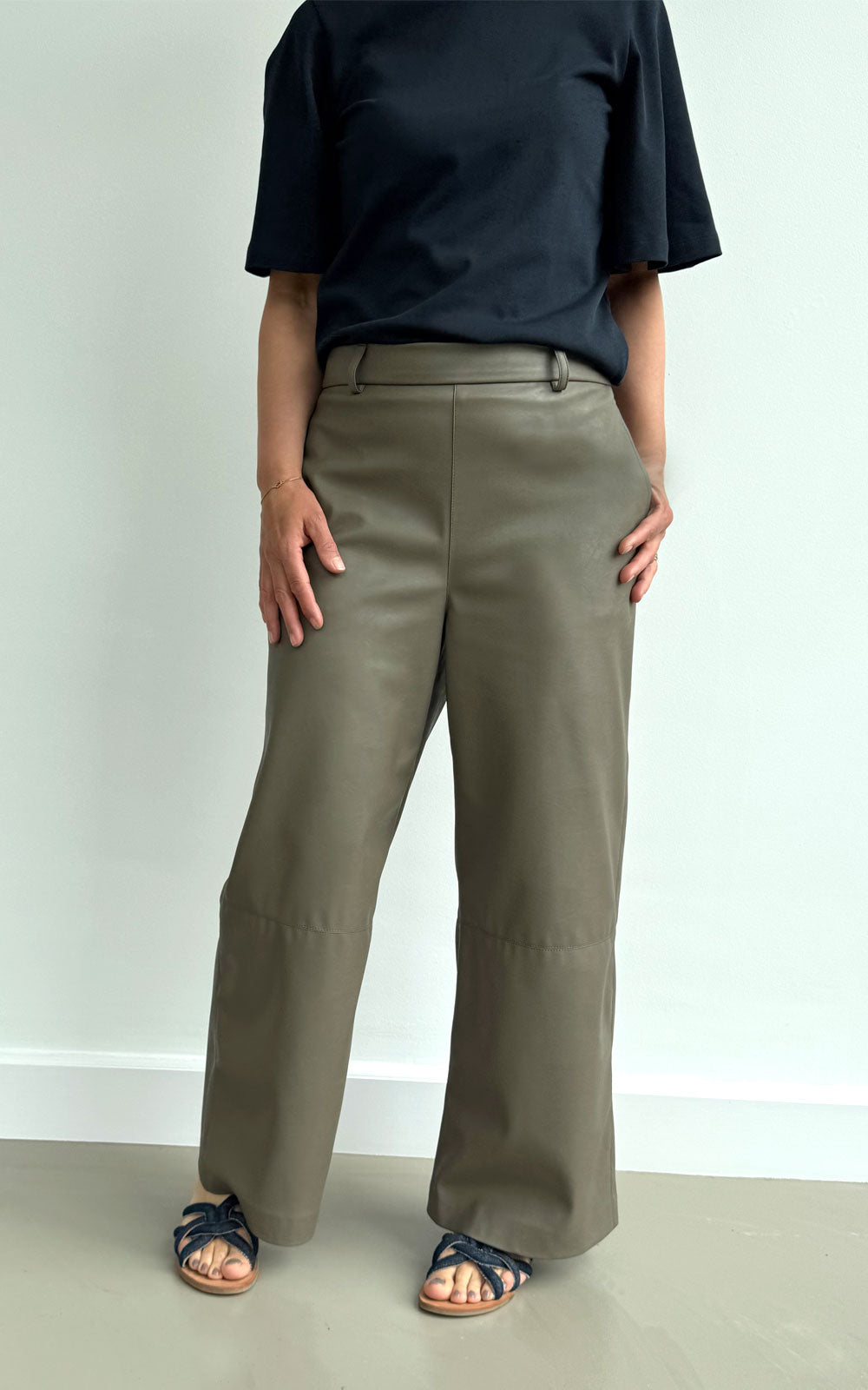 CHARLIE LEATHER WIDE LEG PANTS