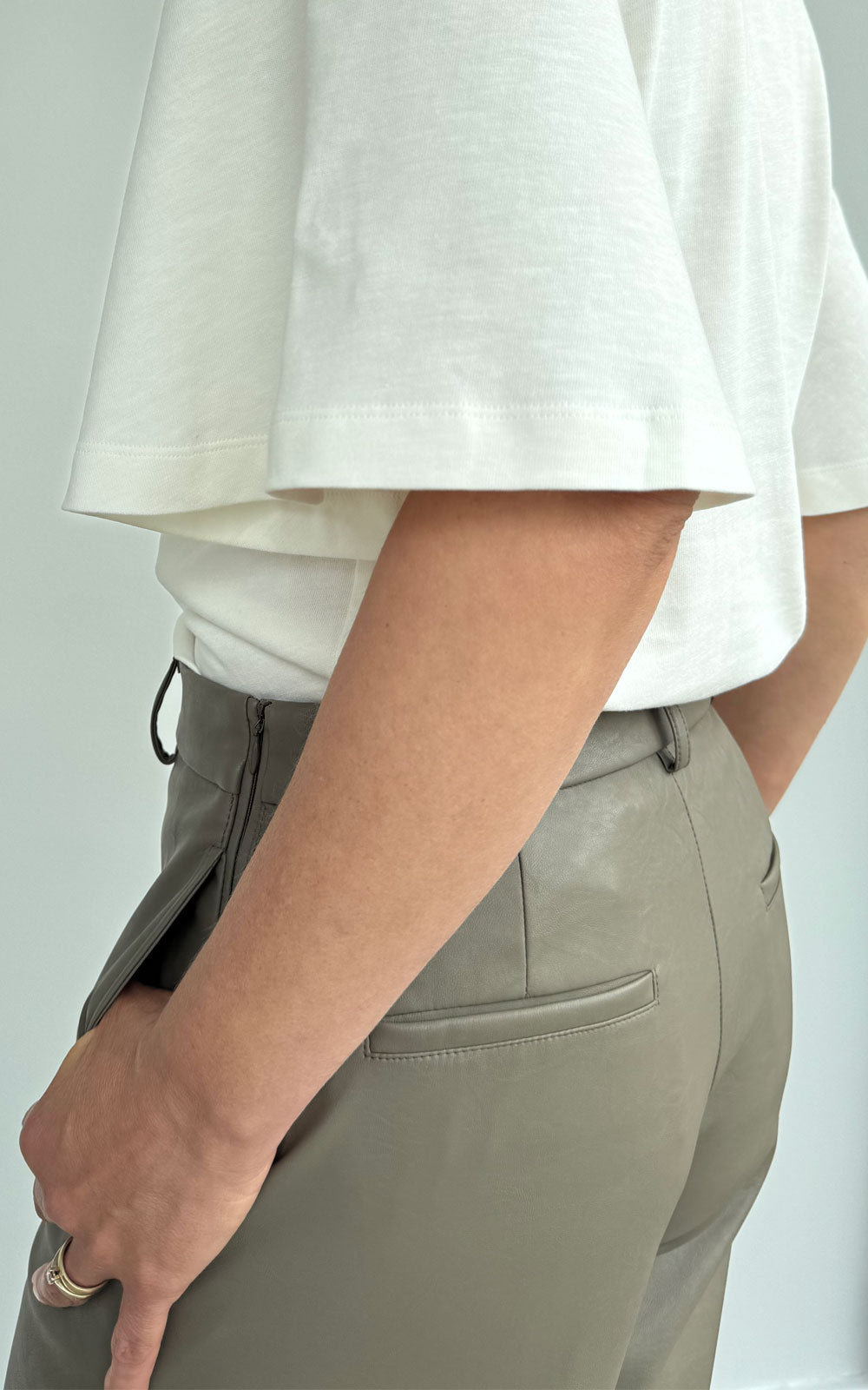 CHARLIE LEATHER WIDE LEG PANTS