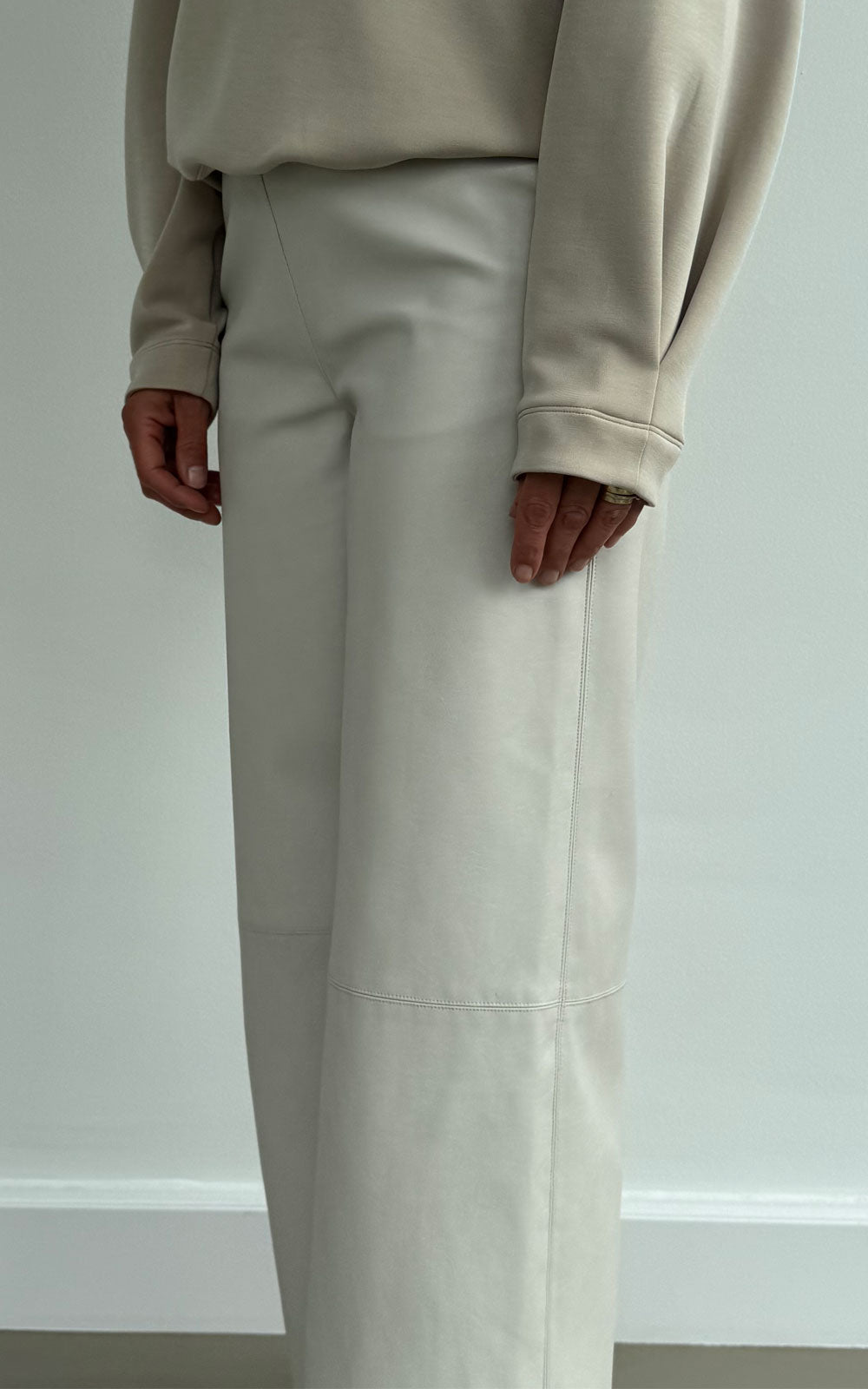 CHARLIE LEATHER WIDE LEG PANTS