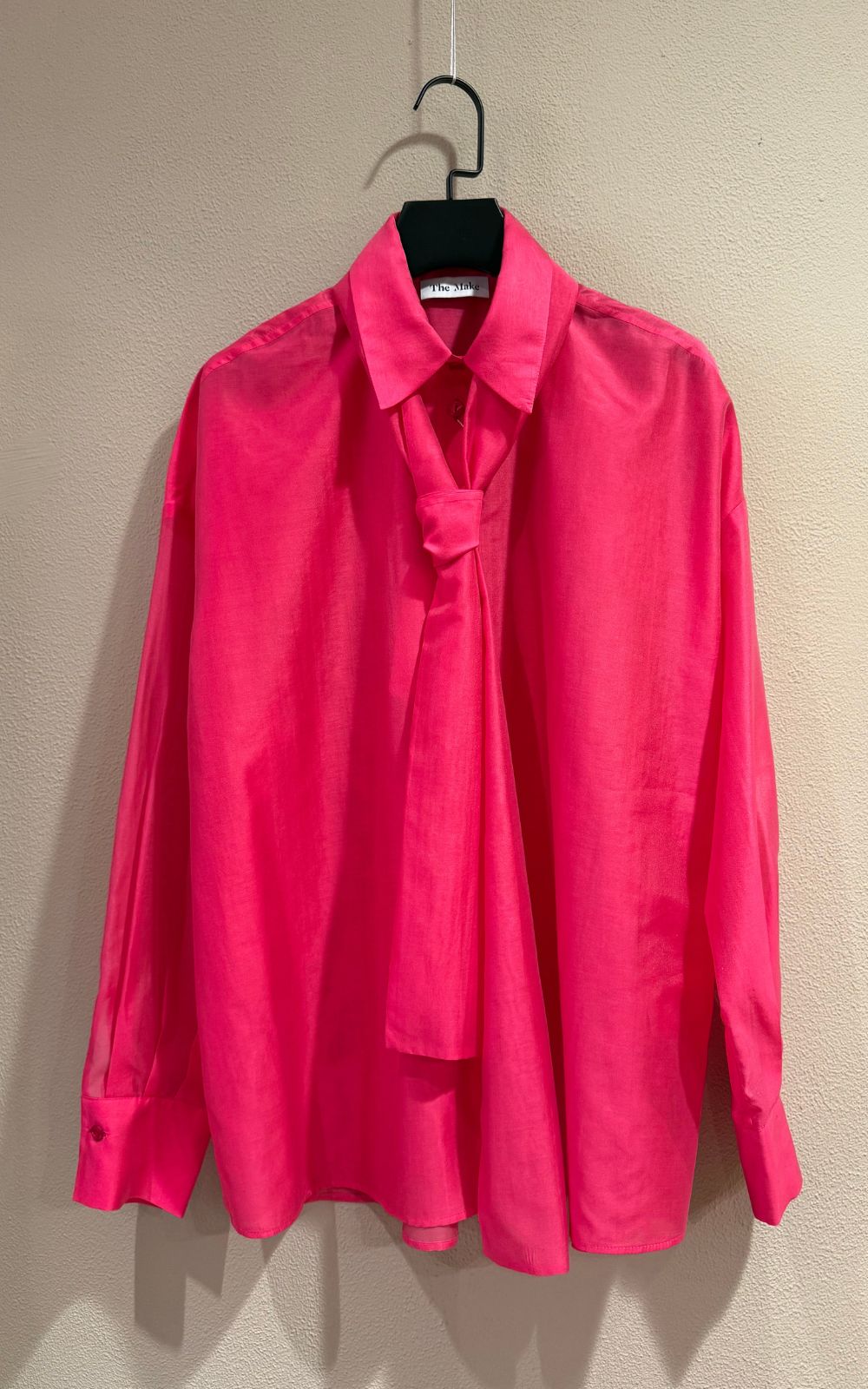 Blouse-watermelon-pink-transparant-lossesjaal-themake