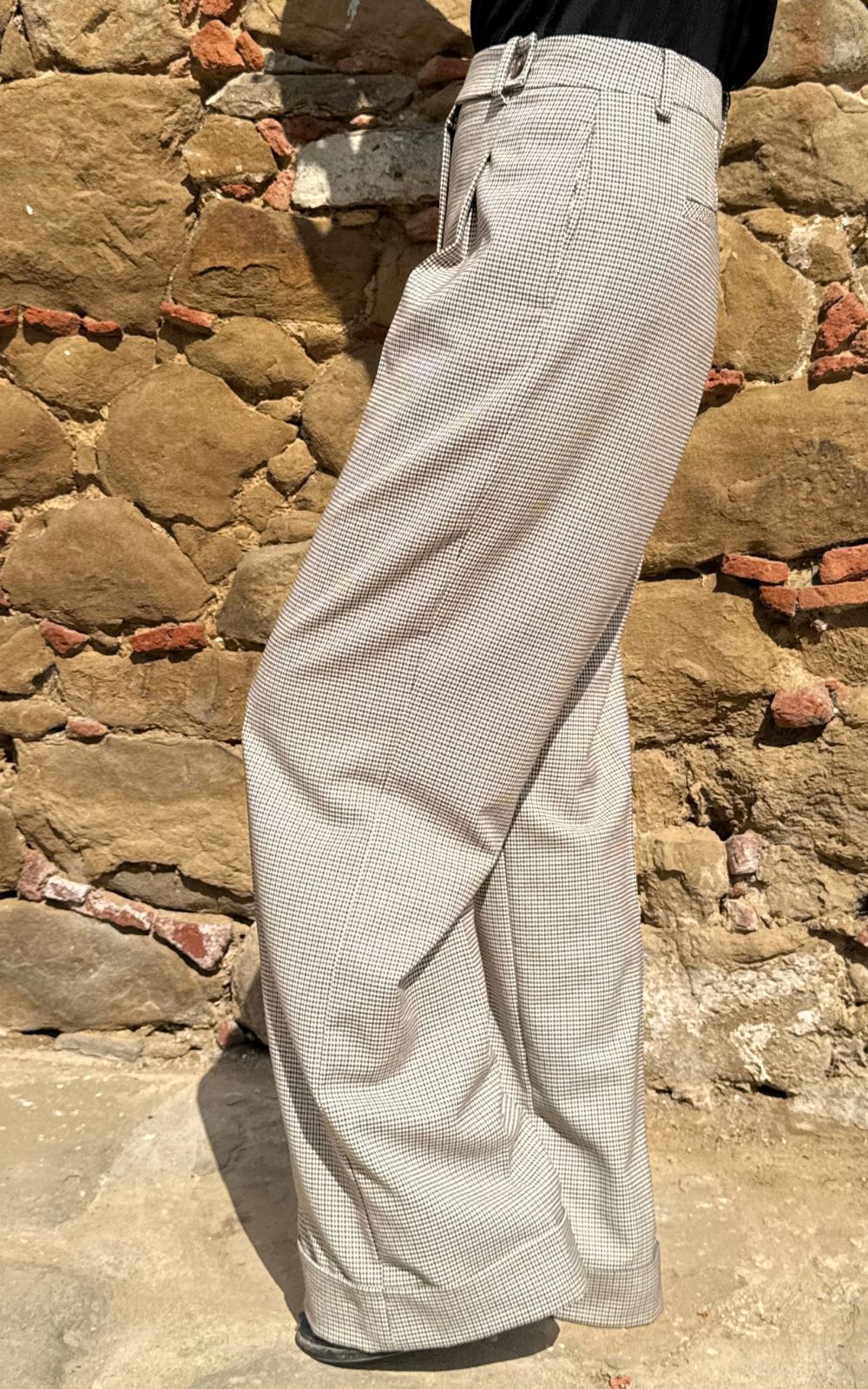 MINDY PANTS brownbeige check