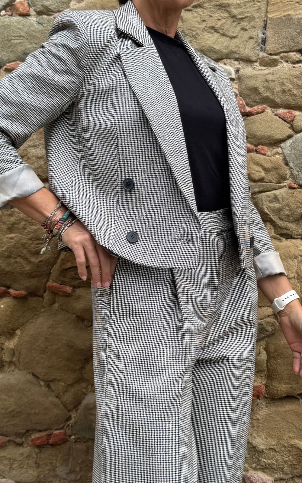 MINDY PANTS brownbeige check