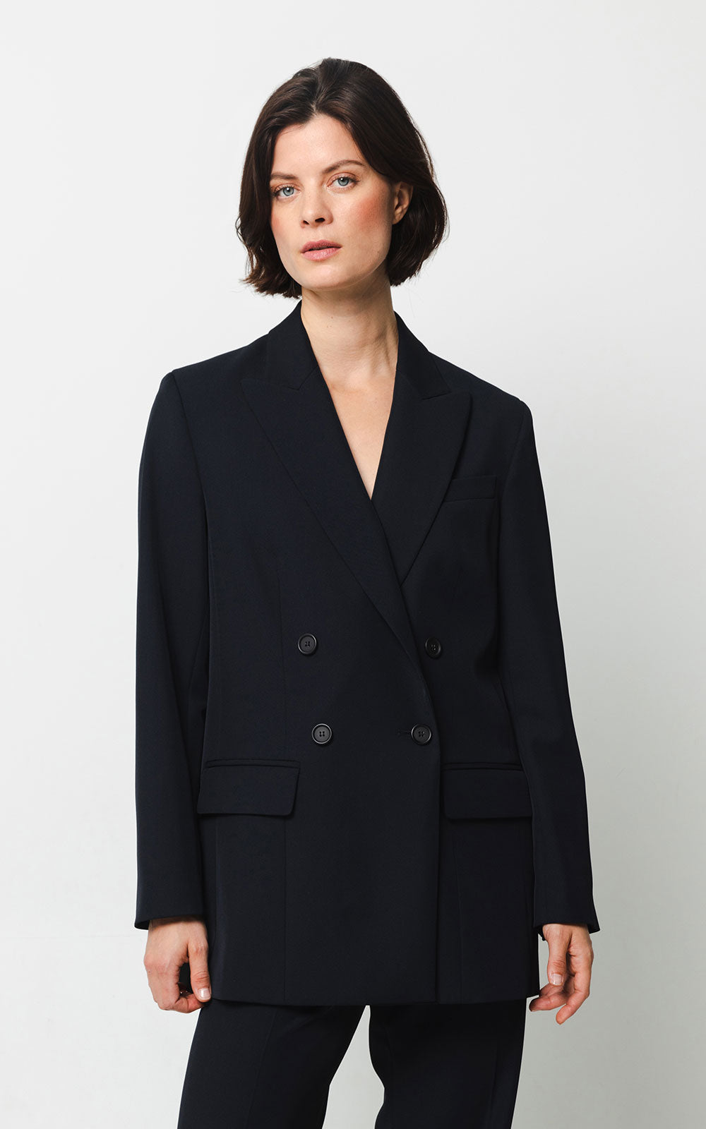 Double breasted blazer navy - The Make 